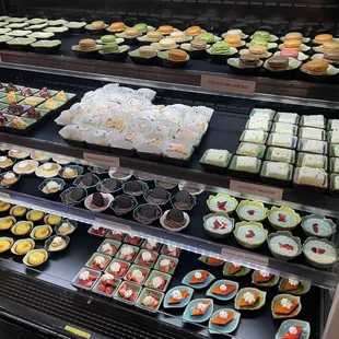 a variety of desserts
