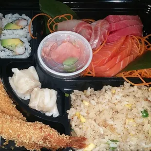 Sashimi bento dinner