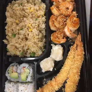 Shrimp Teriyaki Bento Box.