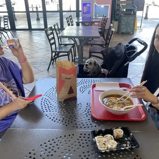 Mild ramen and California roll.