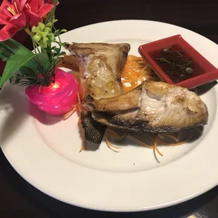 a plate of food on a table
