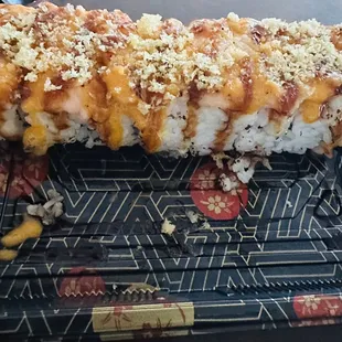 Baked Salmon On Cali Roll!!