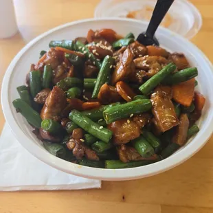 Chicken Bowl extra veggies no cabbage!