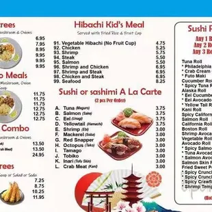 Our menu