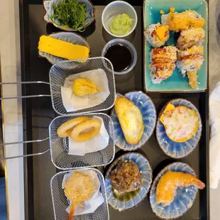 sushi and sashimi, sashimi, sushi, food