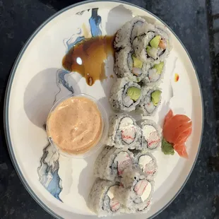 2 Roll With Miso Soup meal