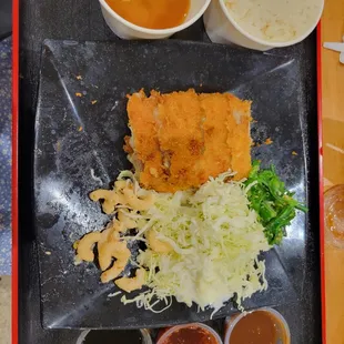 a plate of food on a table