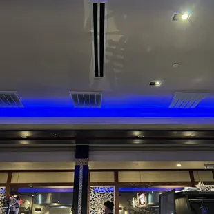 Vents above the sushi prep are filthy.