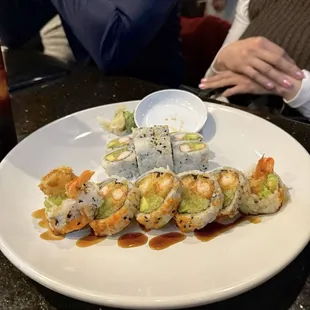 California Spring Rolls, Shrimp Tempura Rolls