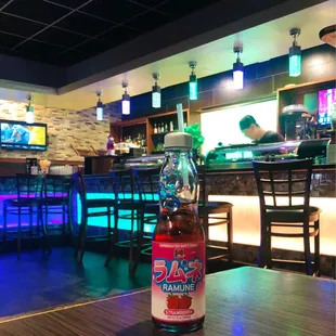 Japanese Soda on dining side.