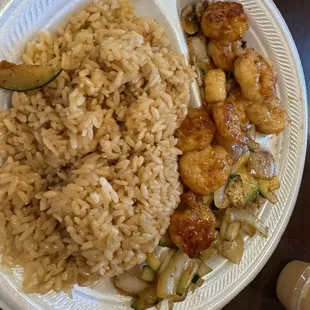 The shrimp hibachi was ok.