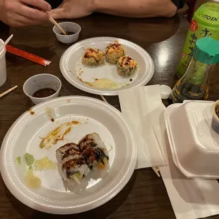 Everything was styrofoam and disposal plastic. Massive waste