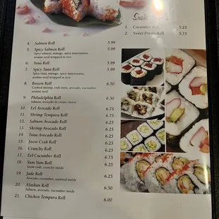 the menu