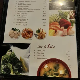 the menu