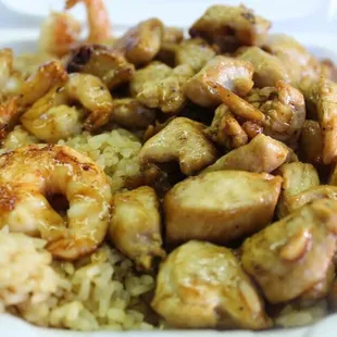 Chicken and shrimp hibachi