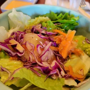 Salad to start after soup.