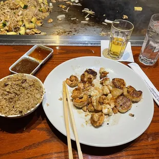 Seafood combo with fried rice