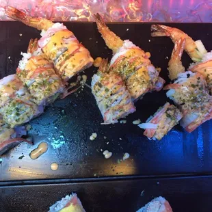 a close up of a plate of food