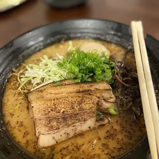 Black Garlic Tonkatsu Ramen! Soooo good!