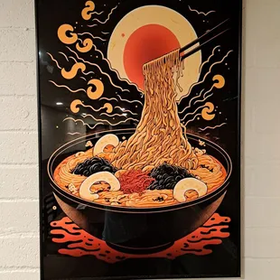 Ramen art - The sun looks sunny side up!