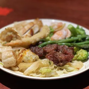 My selections from the lunch buffet