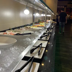 interior, sushi and sashimi