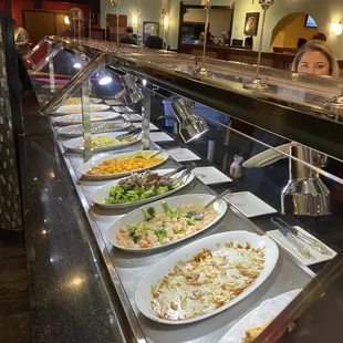 a woman in the background