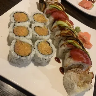 Spicy tuna and Kamikaze Roll