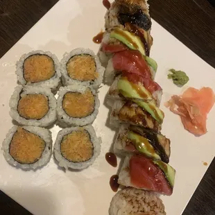 Spicy tuna and Kamikaze Roll