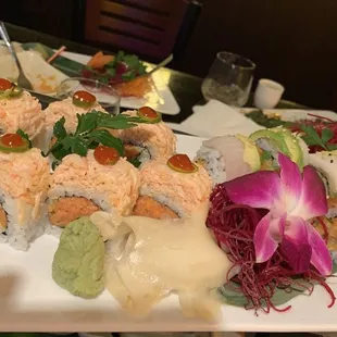 sashimi, sushi, sushi and sashimi, food