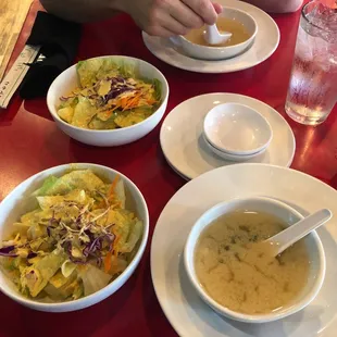 Ginger Salad and Miso Soup