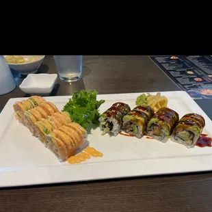 Dragon and tiger rolls