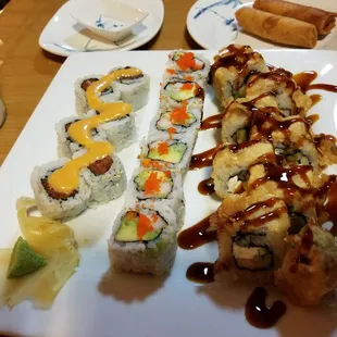a variety of sushi
