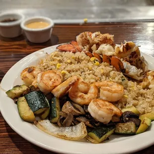 Lobster n shrimp with fried rice