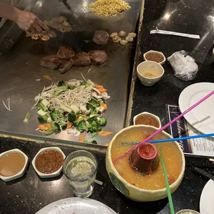 a chef preparing a meal
