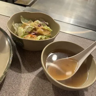 Salad and soup