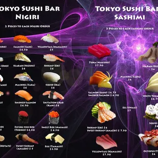 New Tokyo Sushi Bar's Menu coming soon. (Nigiri, Sashimi)