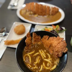 Chicken katsu udon