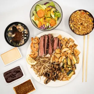 Filet Mignon, Chicken, Shrimp Trío