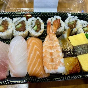 a variety of sushi