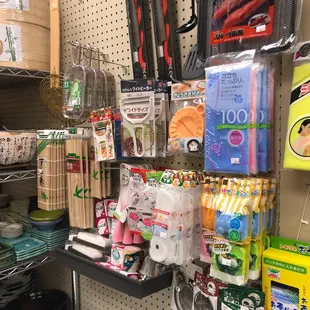 a variety of items on display