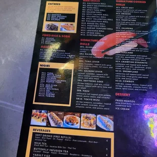 Menu as of 10/23/24