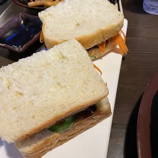 Grilled pork sando, it was good but I think I would of preferred the bai mi