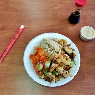 Large Shrimp + Chicken $14