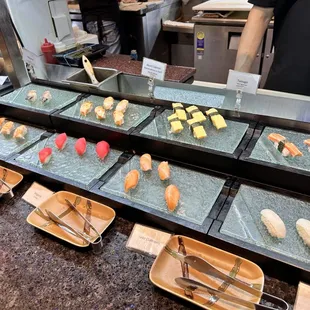 sushi and sashimi, outside