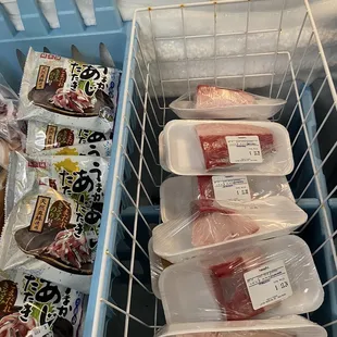 Frozen Hamachi sashimi