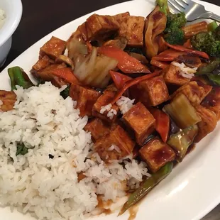 Bean curd with mixed vegetables