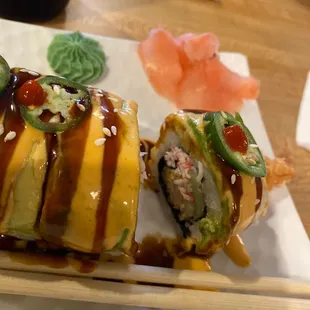 First time here. I thought it was going to have spicy tuna in it but it had imitation crab. It was still good though.