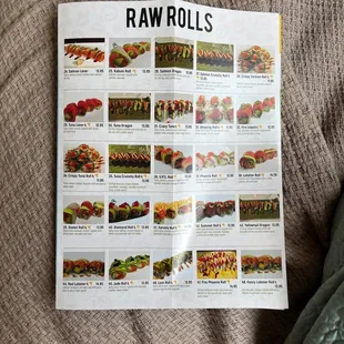 Raw rolls