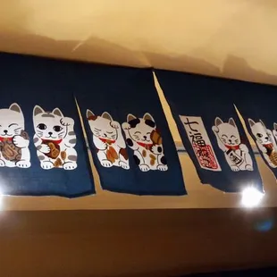 Lucky Cat banners.